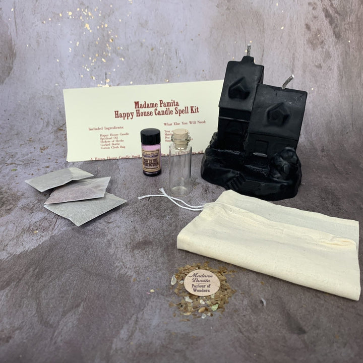 Happy House Candle Spell Kit for Home Protection, Harmony & Blessing Ritual - The Pagan Grimoire