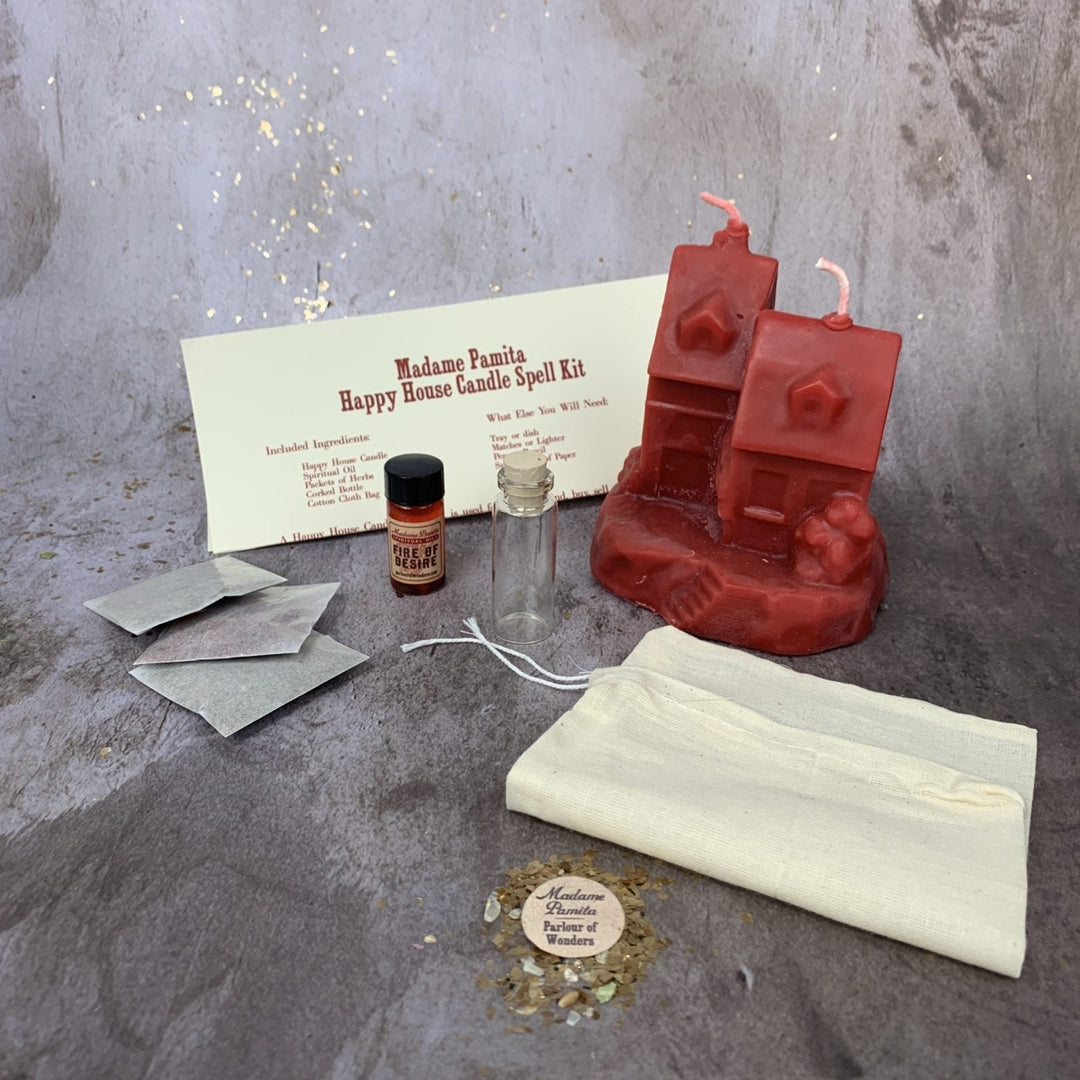 Happy House Candle Spell Kit for Home Protection, Harmony & Blessing Ritual - The Pagan Grimoire