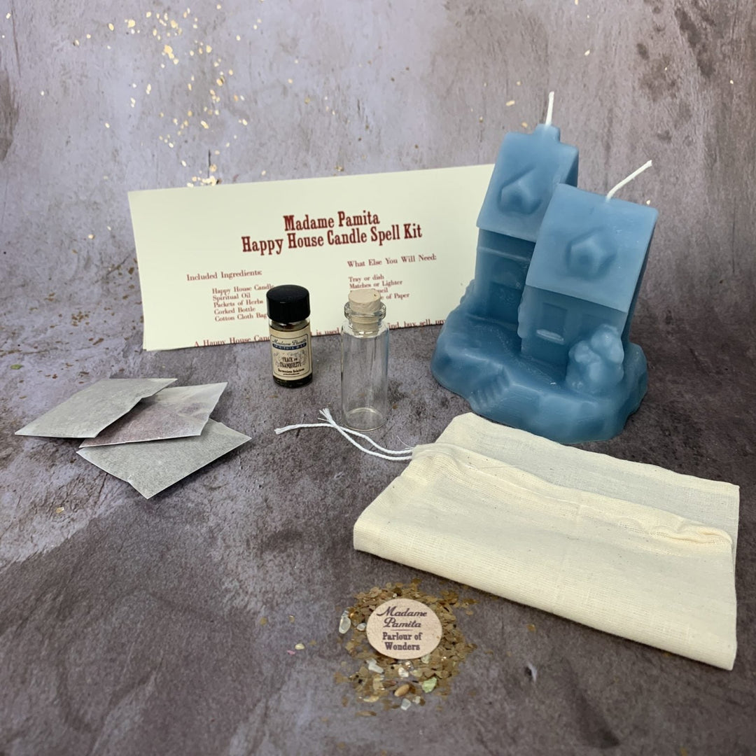 Happy House Candle Spell Kit for Home Protection, Harmony & Blessing Ritual - The Pagan Grimoire