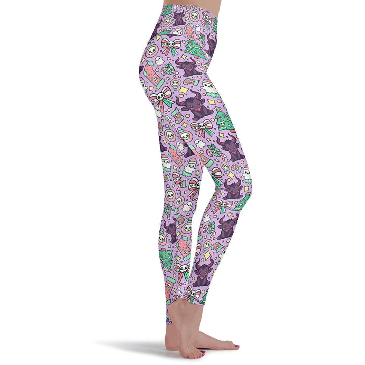 Cute Krampus Leggings - The Pagan Grimoire