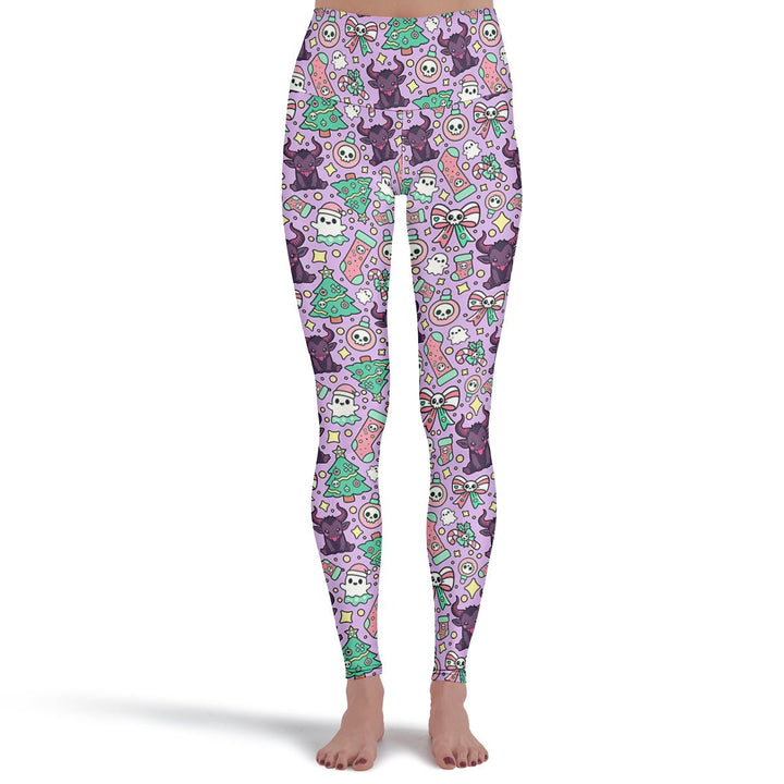 Cute Krampus Leggings - The Pagan Grimoire