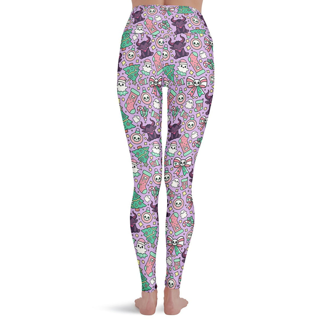 Cute Krampus Leggings - The Pagan Grimoire