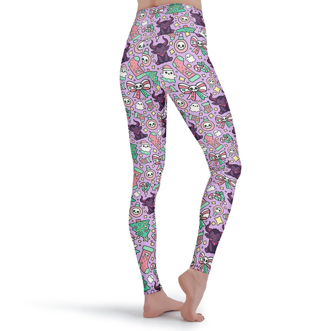 Cute Krampus Leggings - The Pagan Grimoire