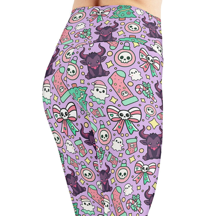Cute Krampus Leggings - The Pagan Grimoire