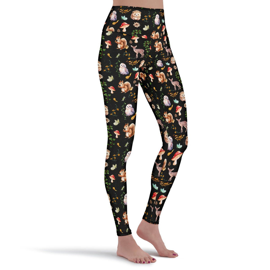 Fall Forest Friends Leggings - The Pagan Grimoire