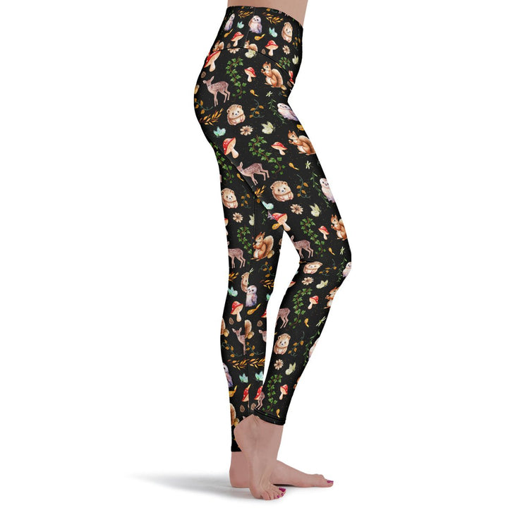 Fall Forest Friends Leggings - The Pagan Grimoire