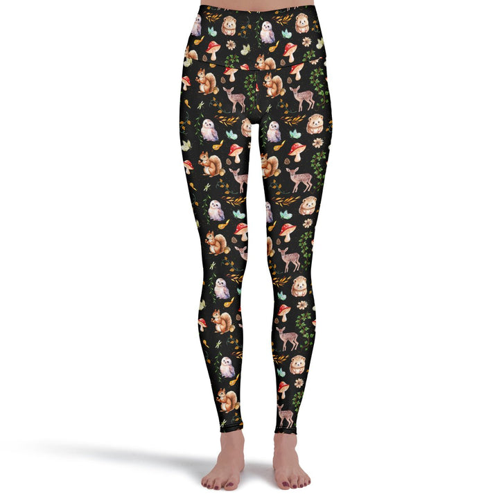 Fall Forest Friends Leggings - The Pagan Grimoire