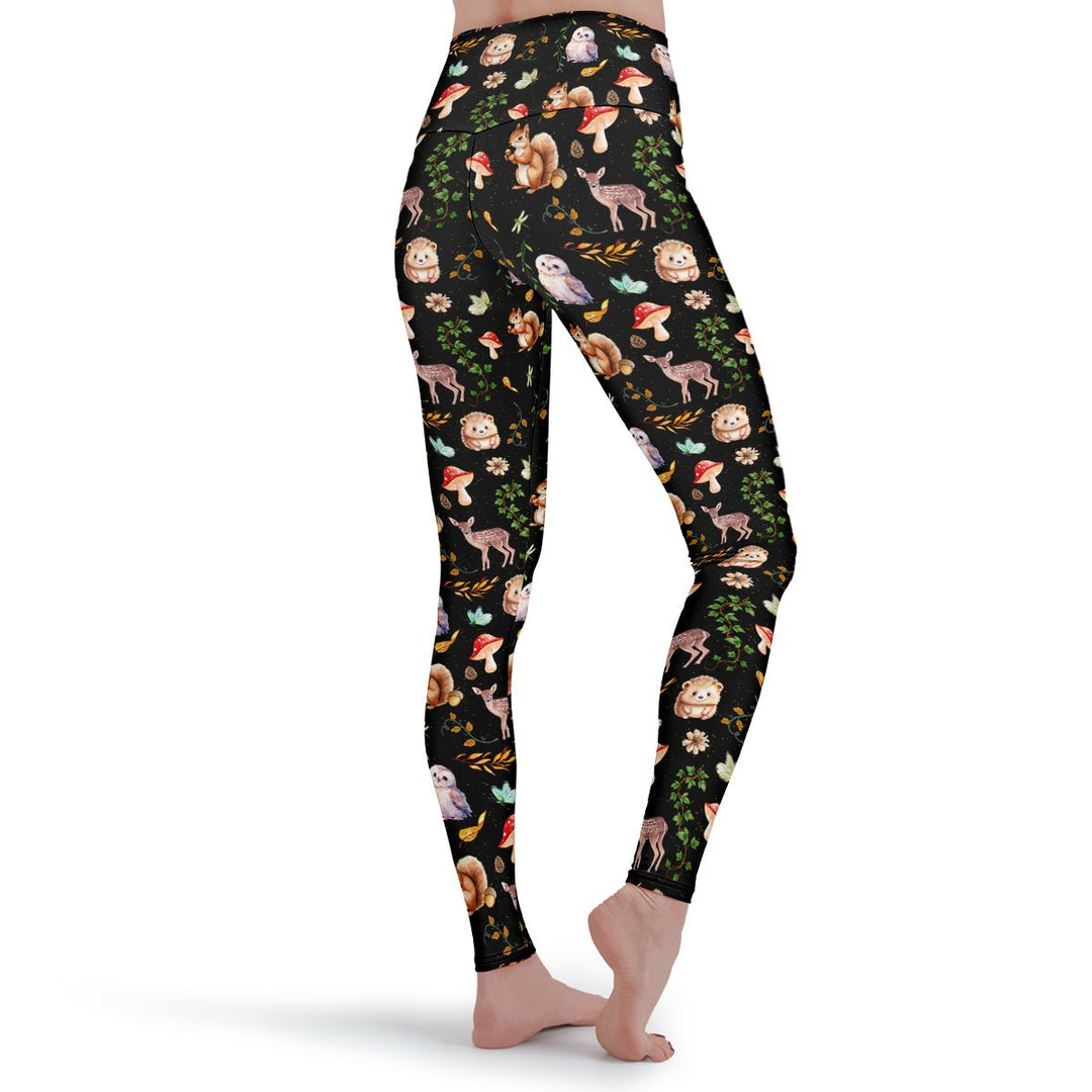 Fall Forest Friends Leggings - The Pagan Grimoire