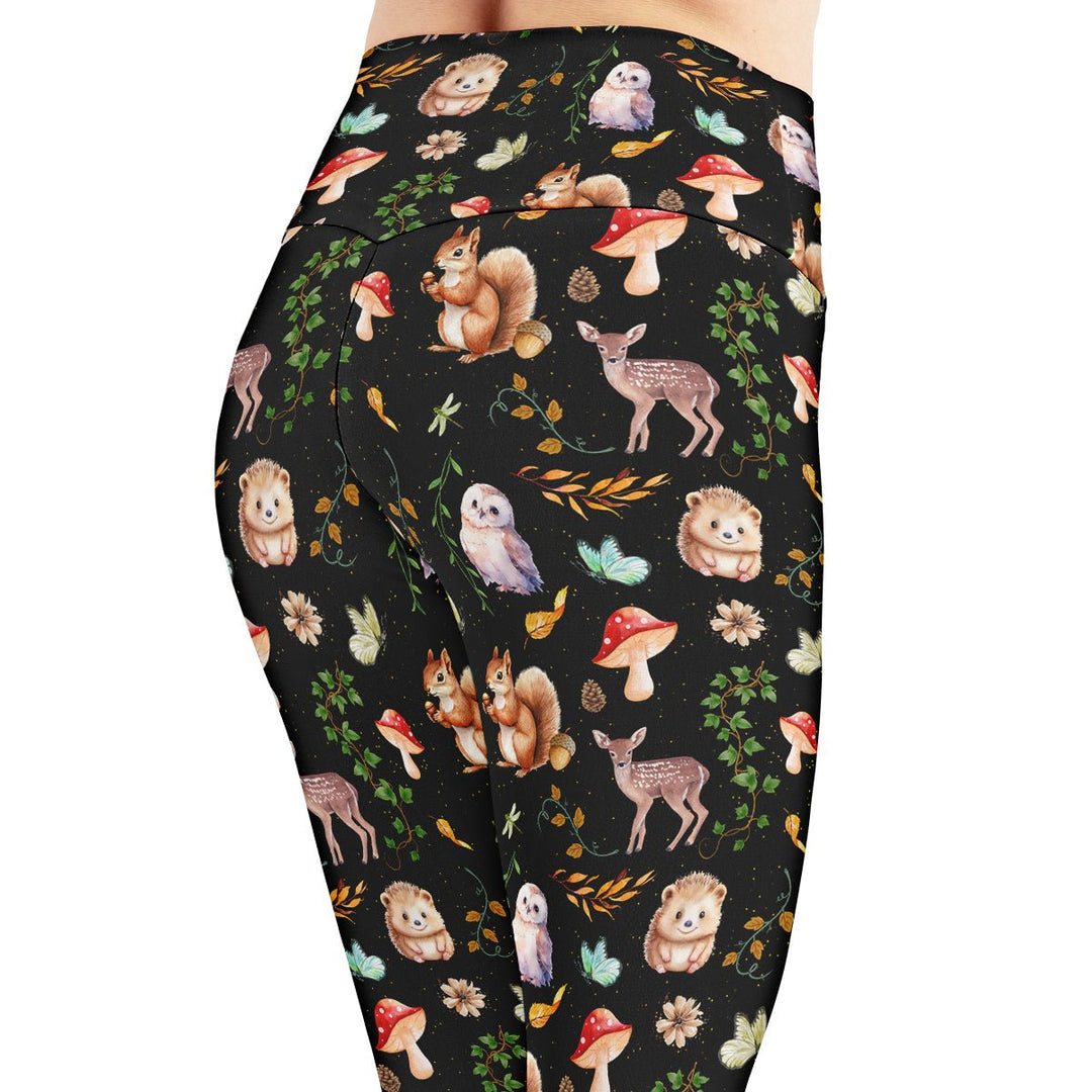 Fall Forest Friends Leggings - The Pagan Grimoire