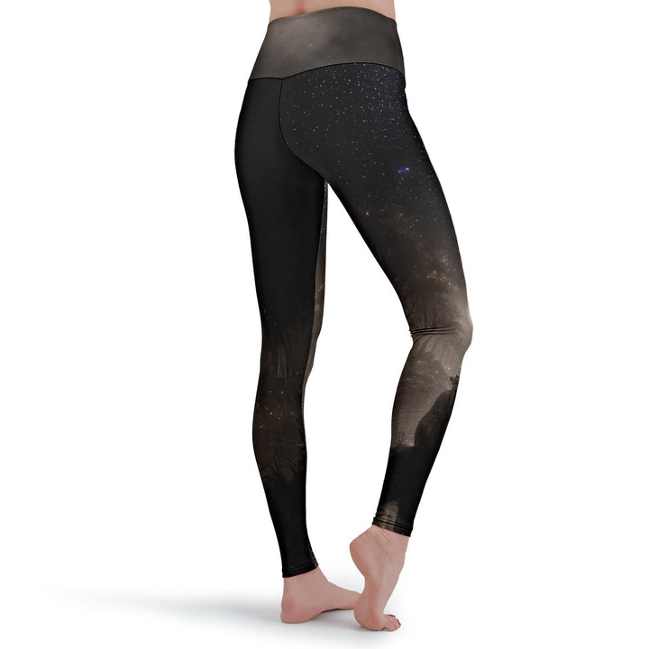 Moonlit Cat Leggings - The Pagan Grimoire