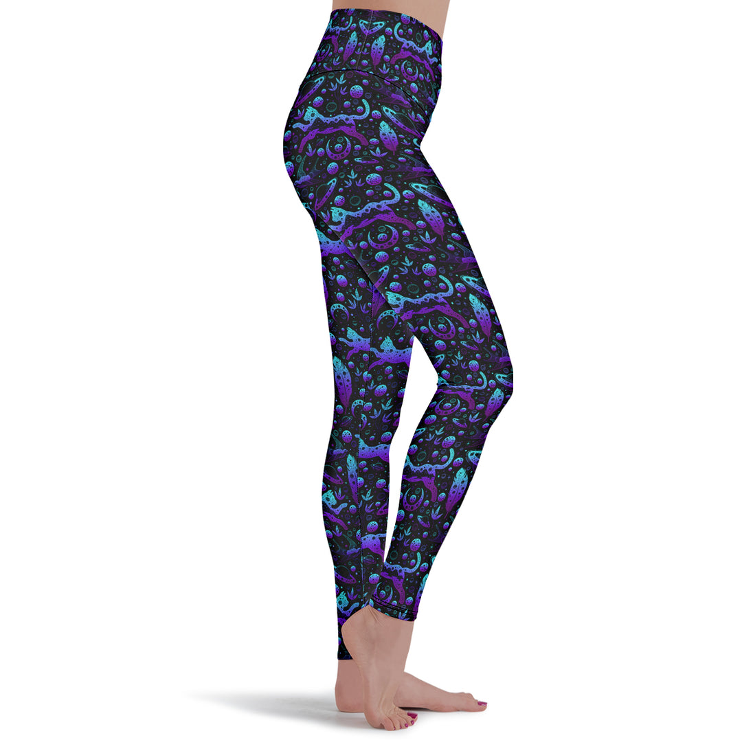 Neon Galaxy Cats Leggings