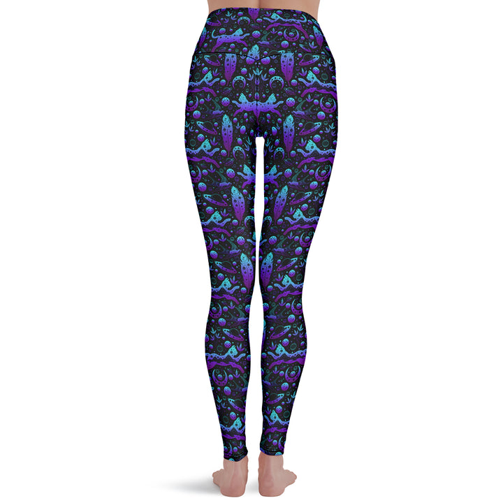 Neon Galaxy Cats Leggings