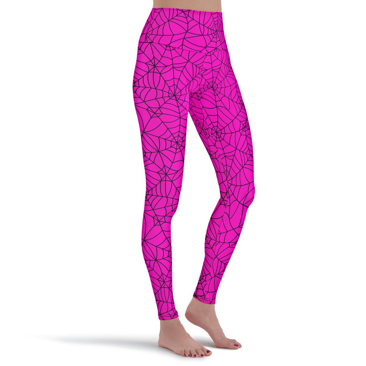 Pink Spiderweb Leggings - The Pagan Grimoire