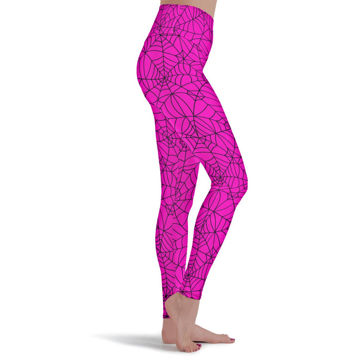 Pink Spiderweb Leggings - The Pagan Grimoire