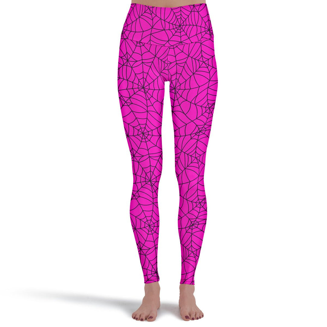 Pink Spiderweb Leggings - The Pagan Grimoire