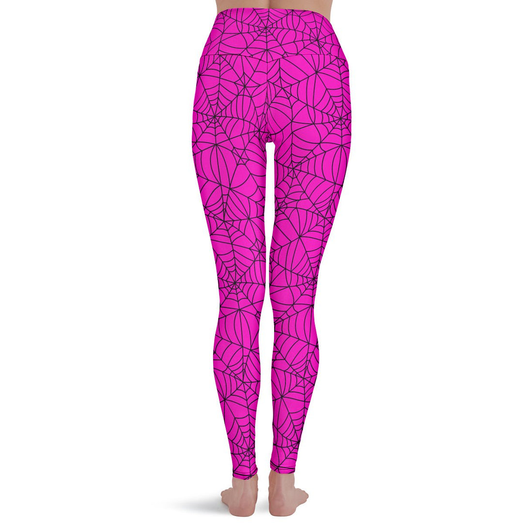 Pink Spiderweb Leggings - The Pagan Grimoire