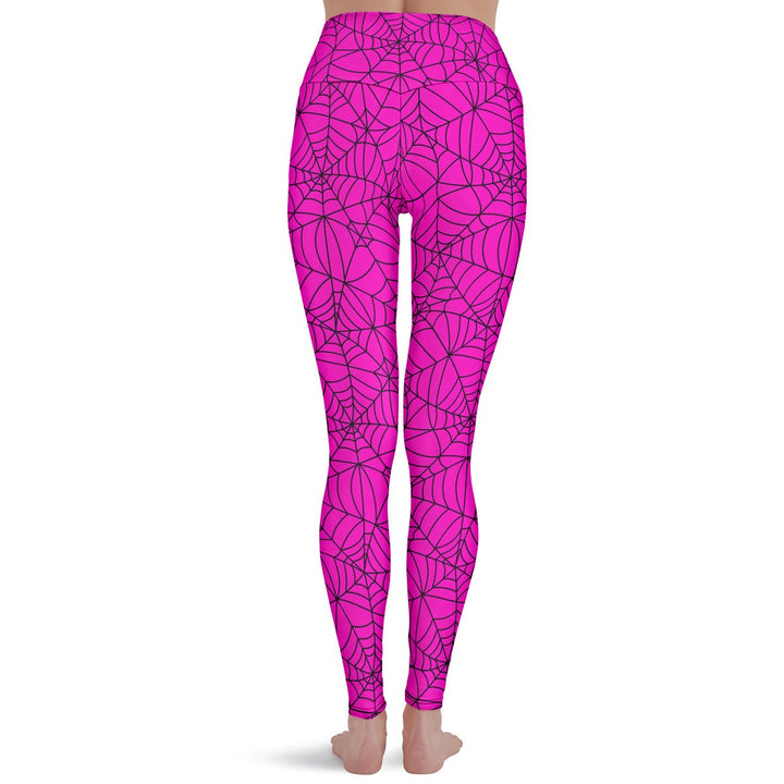 Pink Spiderweb Leggings - The Pagan Grimoire