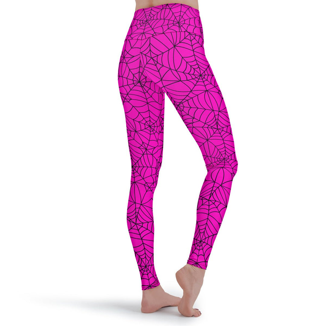 Pink Spiderweb Leggings - The Pagan Grimoire