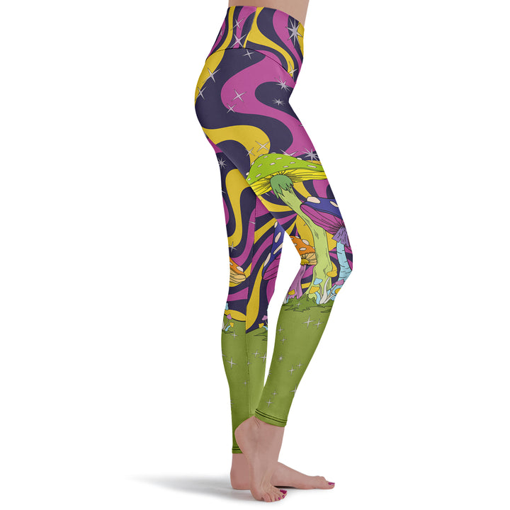 Neon Mushrooms Leggings