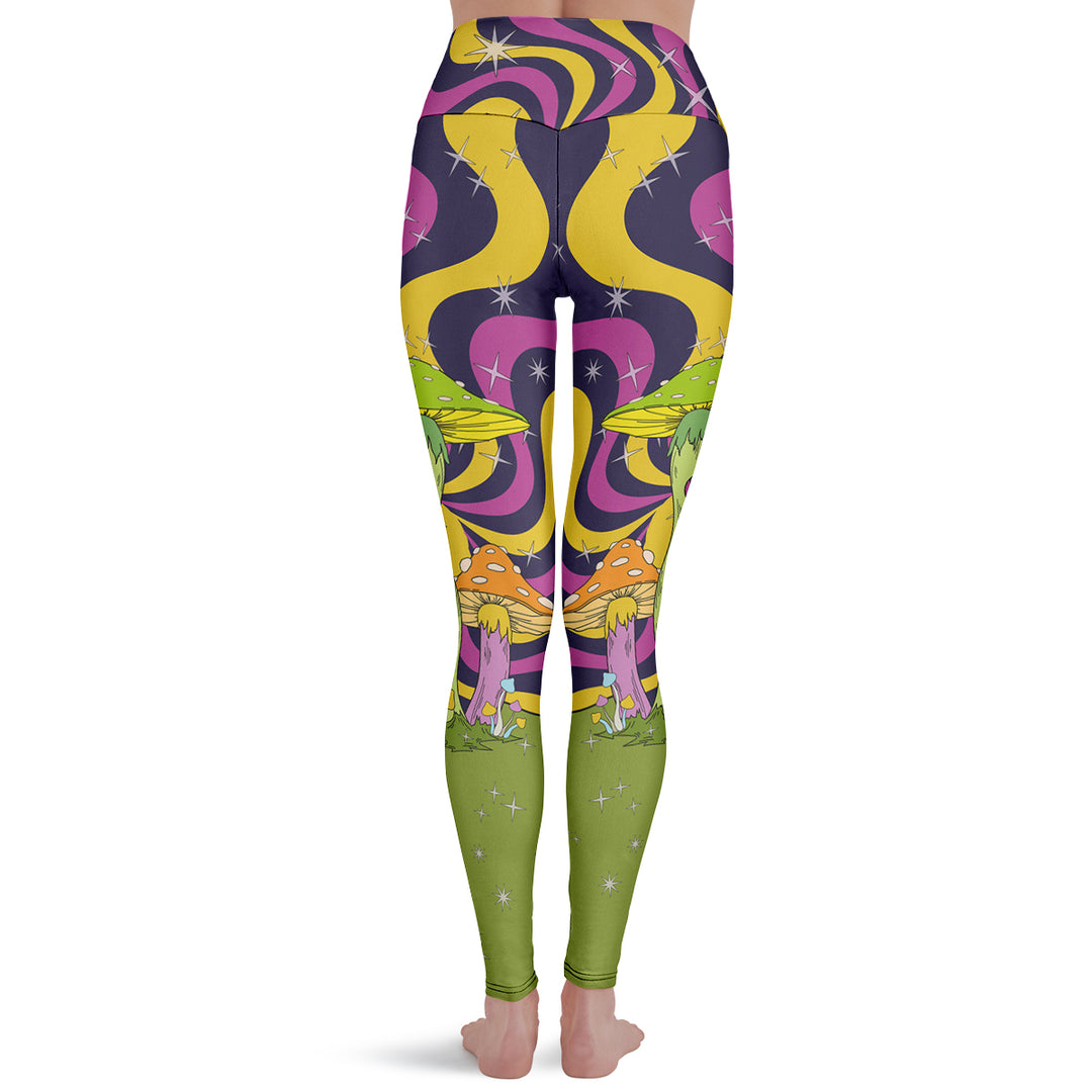 Neon Mushrooms Leggings