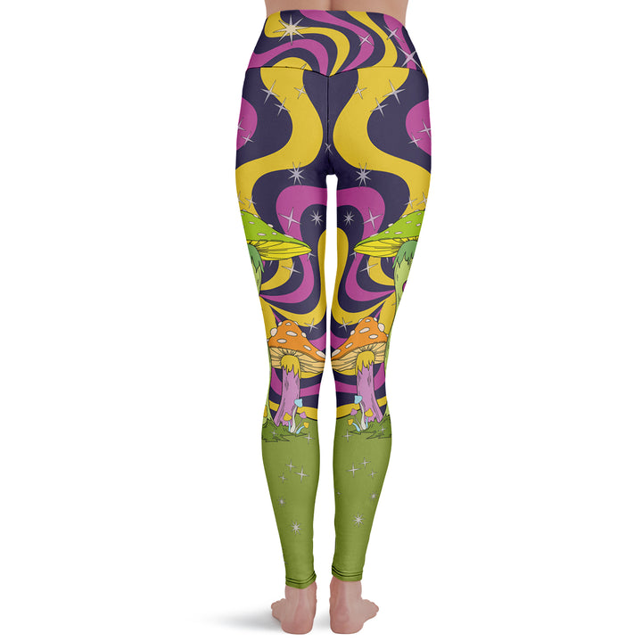Neon Mushrooms Leggings