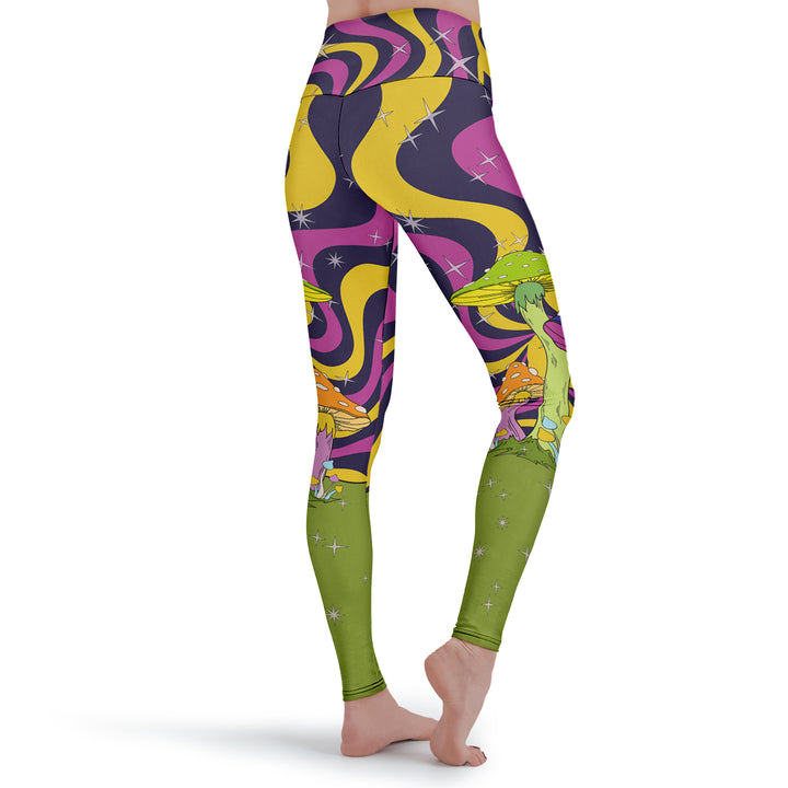 Neon Mushrooms Leggings