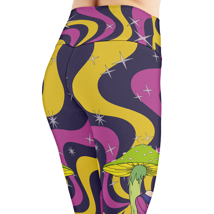 Neon Mushrooms Leggings