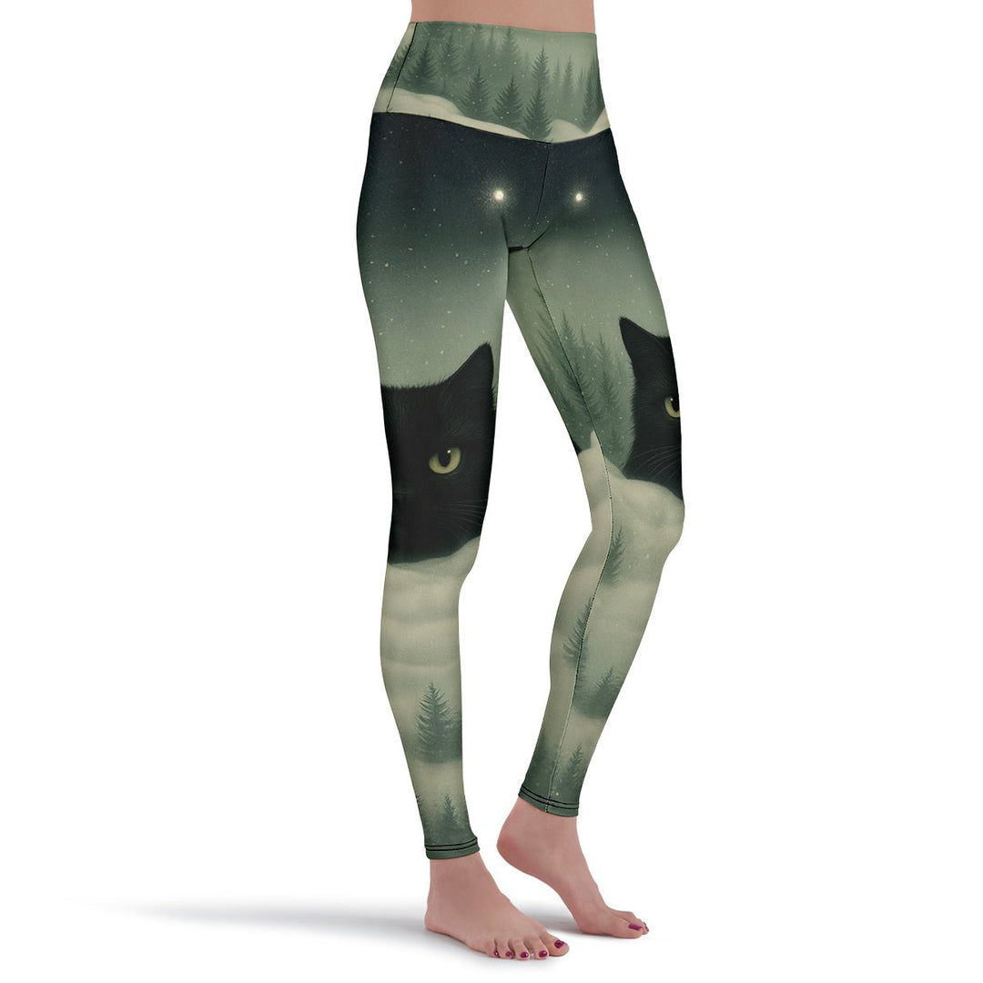 Yule Cat Leggings - The Pagan Grimoire