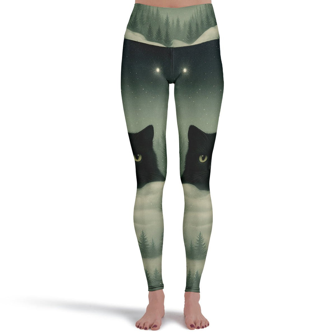 Yule Cat Leggings - The Pagan Grimoire