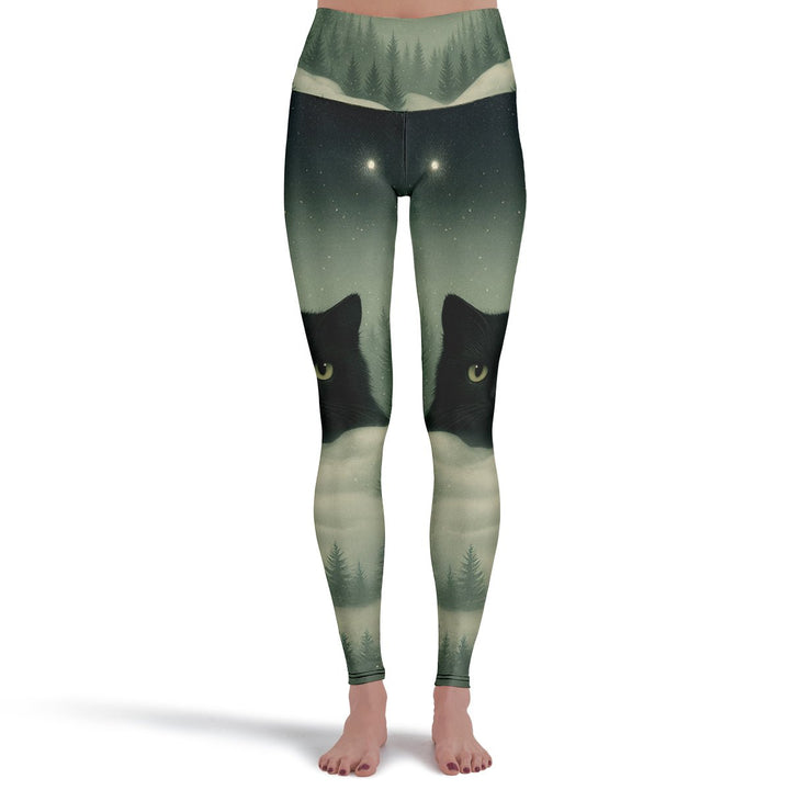 Yule Cat Leggings - The Pagan Grimoire