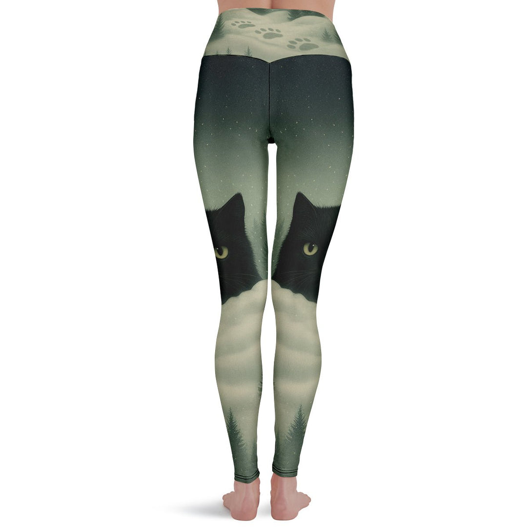 Yule Cat Leggings - The Pagan Grimoire