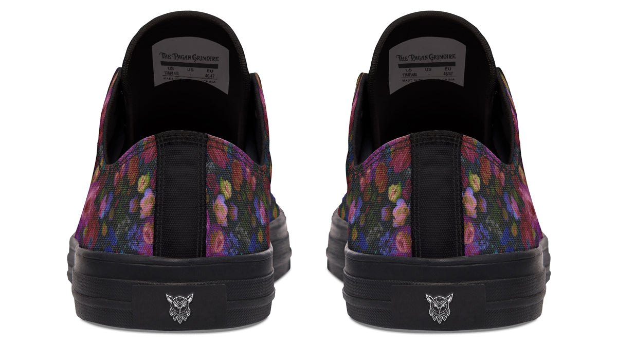 Dark Floral Low Tops