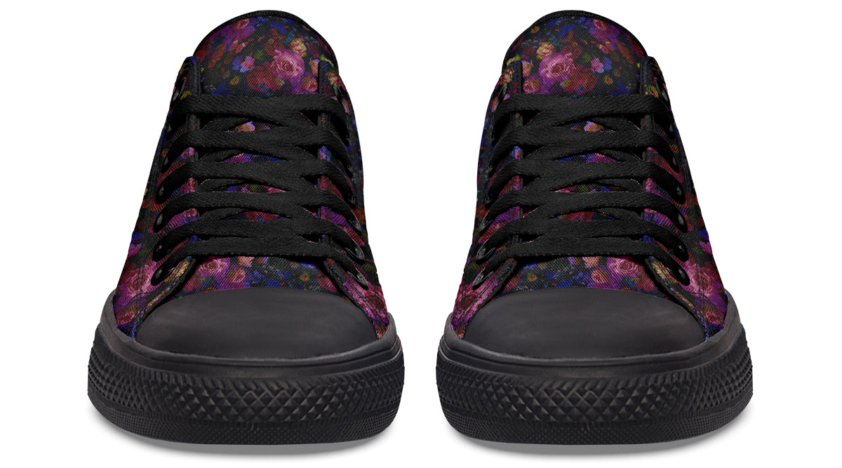 Dark Floral Low Tops