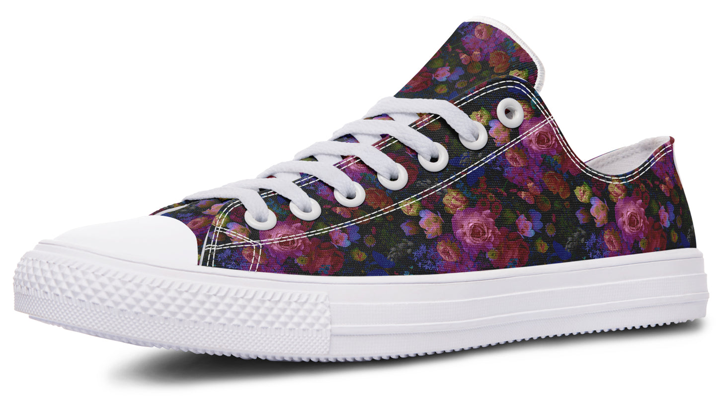 Dark Floral Low Tops