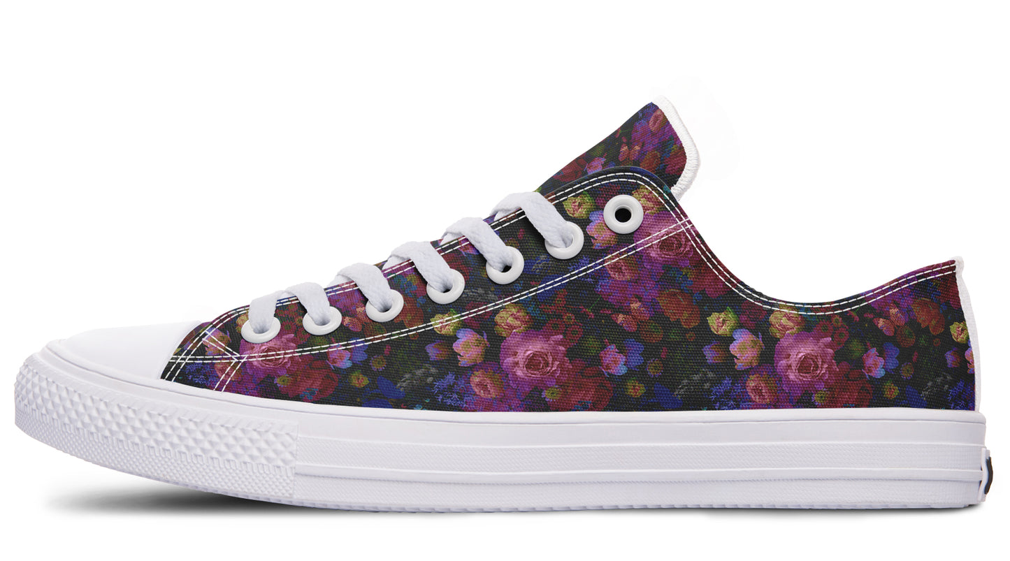 Dark Floral Low Tops