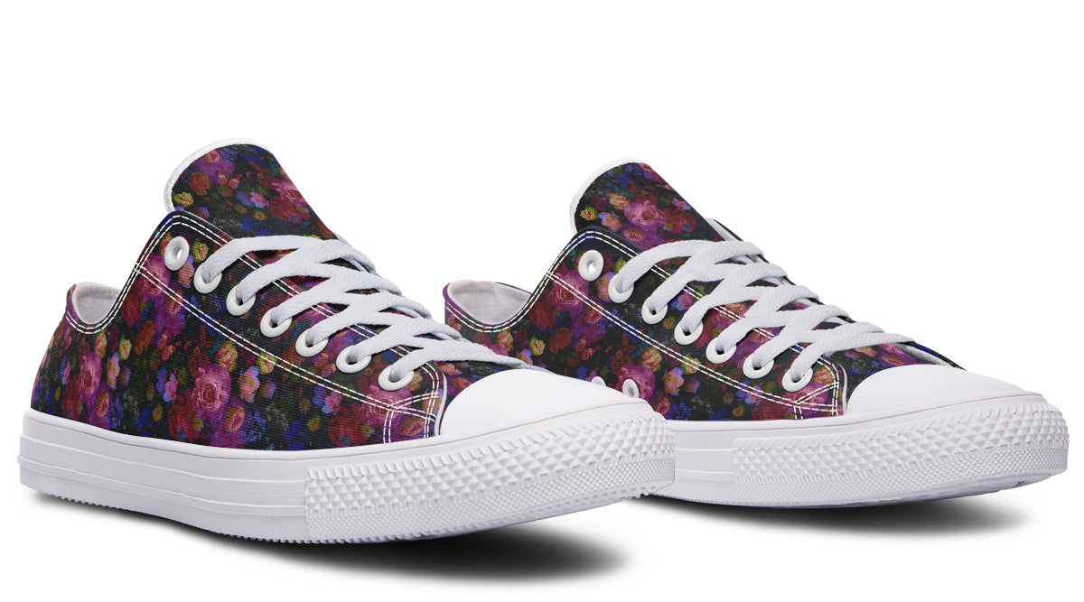 Dark Floral Low Tops