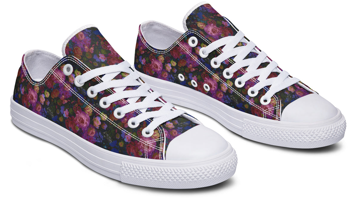 Dark Floral Low Tops