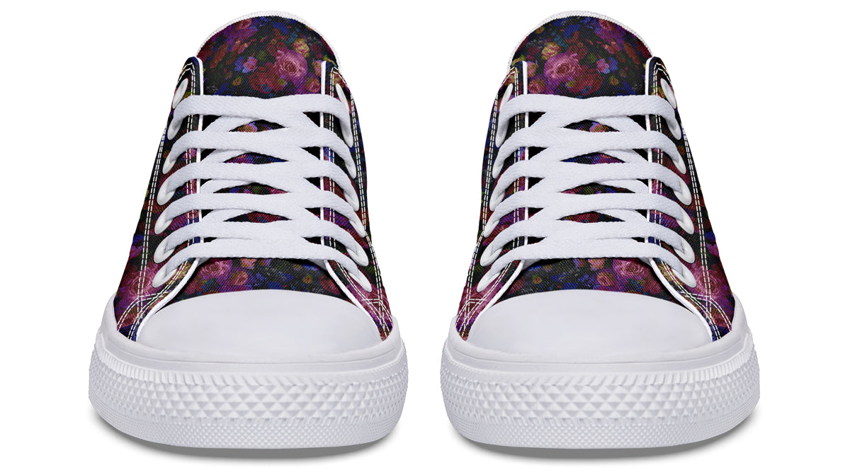 Dark Floral Low Tops