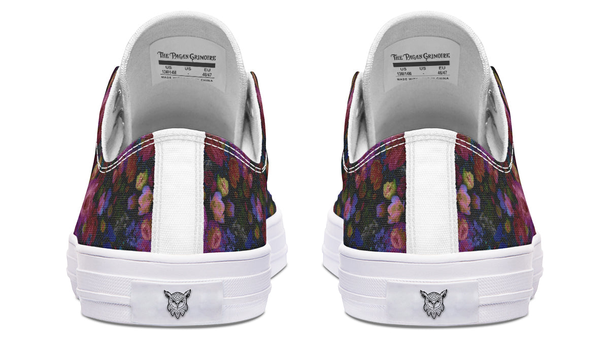 Dark Floral Low Tops