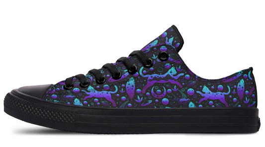 Neon Galaxy Cats Low Tops