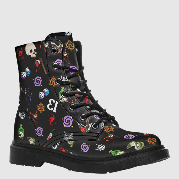 Lucky Friday the 13 Combat Boots