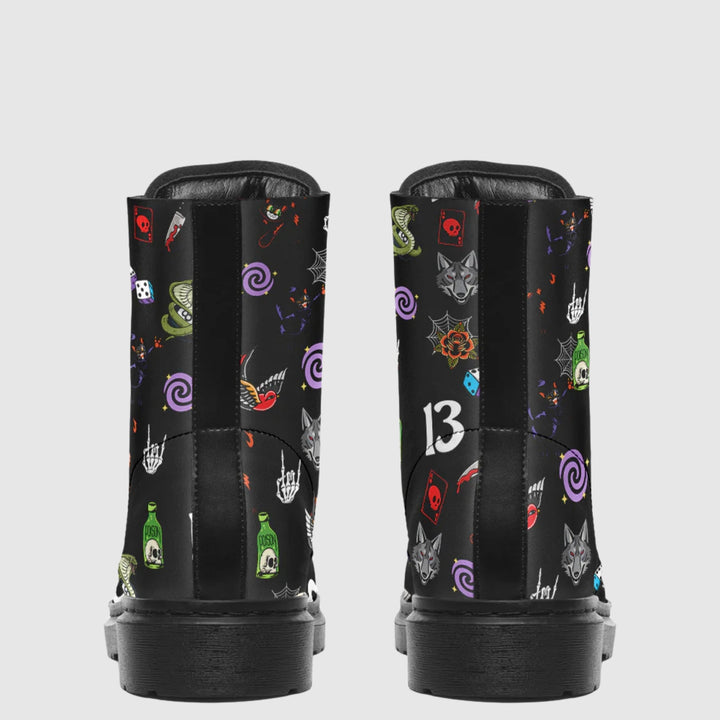 Lucky Friday the 13 Combat Boots