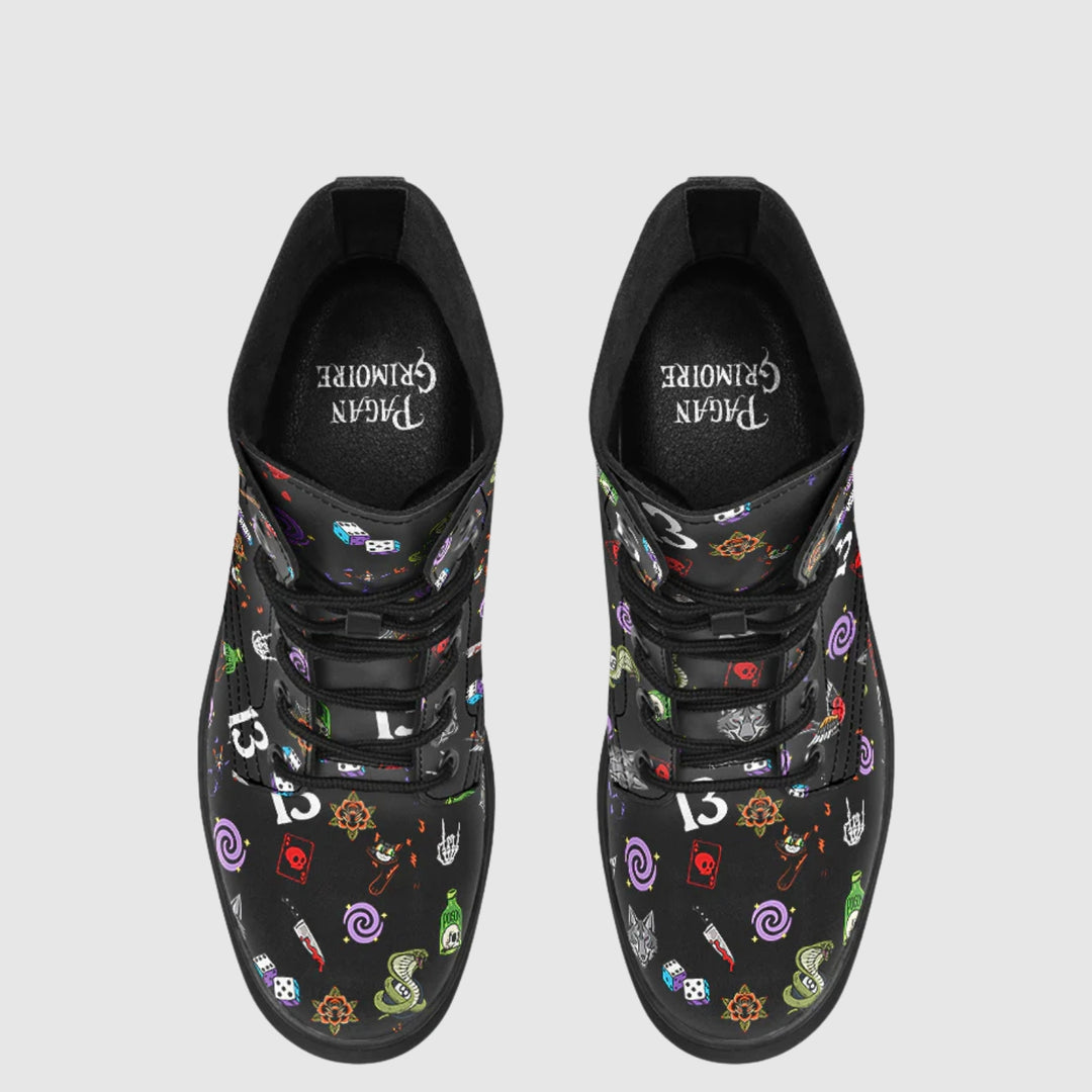 Lucky Friday the 13 Combat Boots