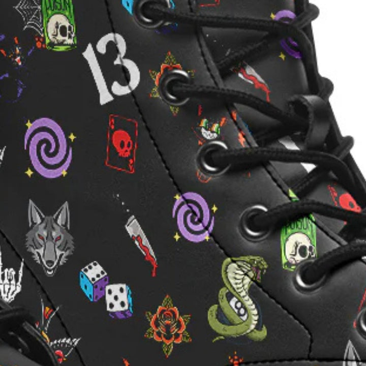 Lucky Friday the 13 Combat Boots