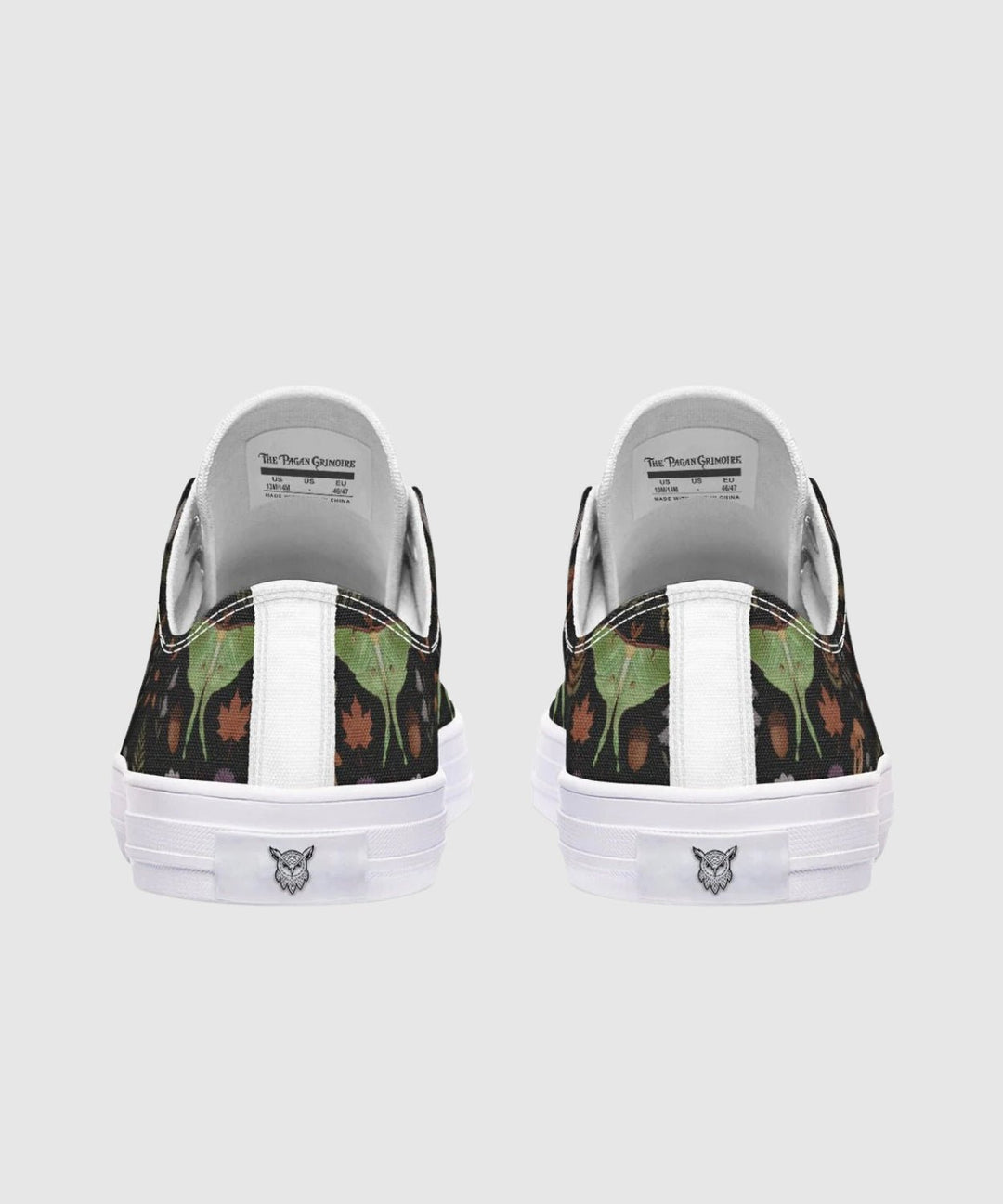 Luna Moth Low Tops - The Pagan Grimoire