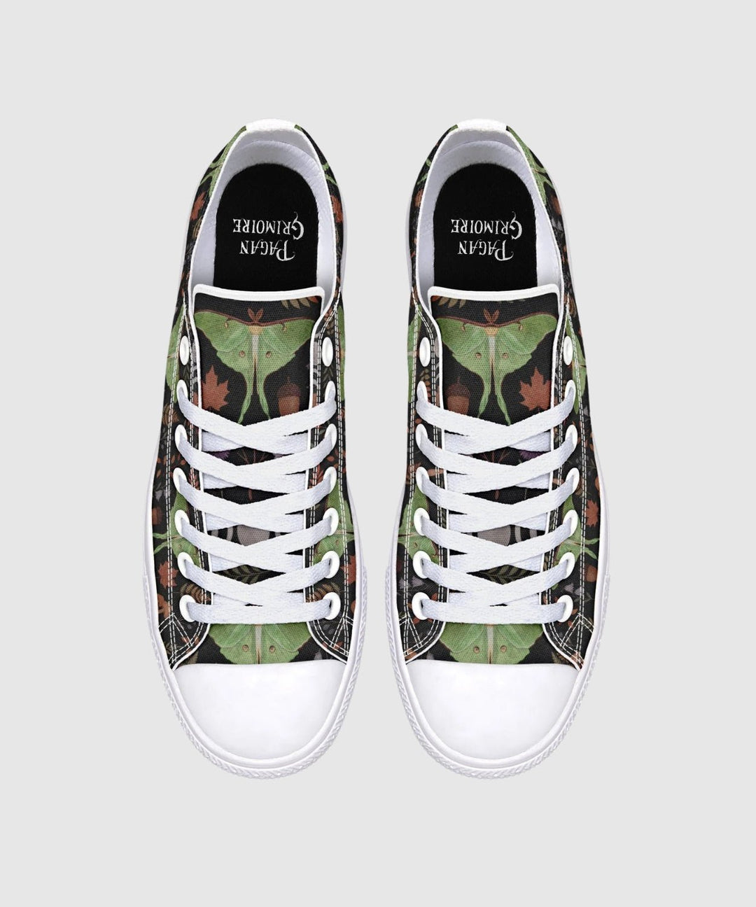 Luna Moth Low Tops - The Pagan Grimoire