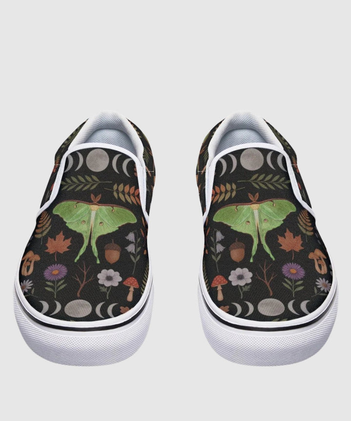 Luna Moth Slip - On Shoes - The Pagan Grimoire