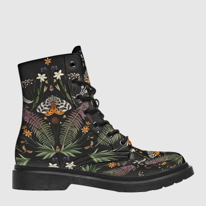 Magical Forest Moth Combat Boots