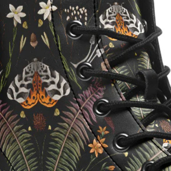 Magical Forest Moth Combat Boots