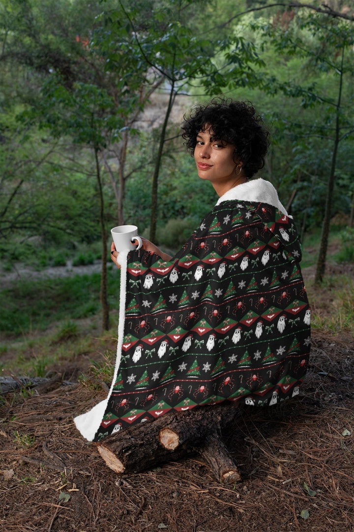 Merry Gothmas Hooded Blanket - The Pagan Grimoire